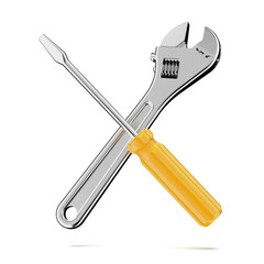 wrench and screwdriver