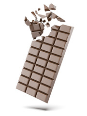 broken bars of chocolate