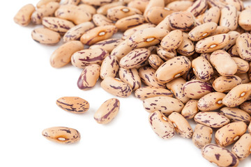 Beans on white background