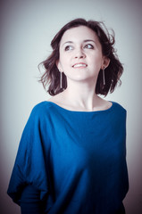 vintage portrait of young woman