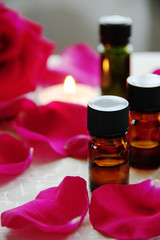 aromatherapy treatment with rose