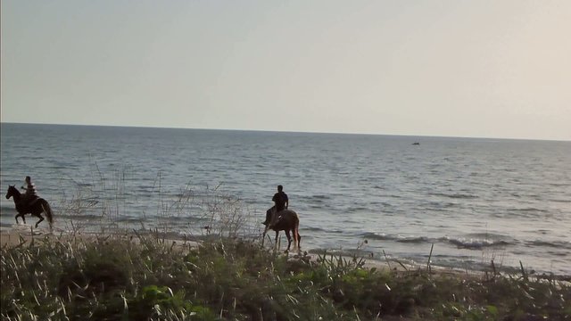 Cavalcata in riva al mare
