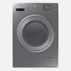 Vector illustration of a realistic washing machine