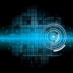 Blue abstract tech background