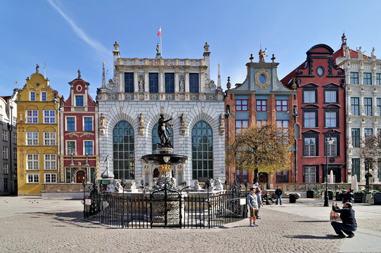 Fototapeta Neptune Fountain in Gdansk