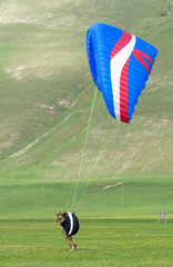 Obraz premium training with the paraglider