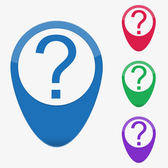 Vector illustration web buttons pointer - question