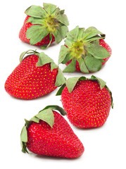 five strawberries