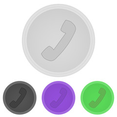 Vector illustration web  buttons  - phone