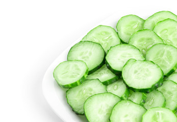 Fresh slices cucumber