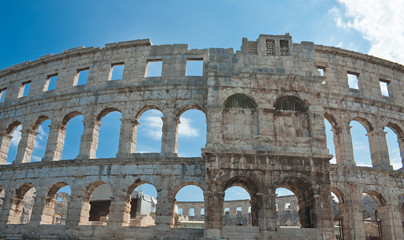 Roman amphitheater in Pula, Croatia