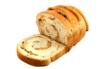 Pork bread on white background.