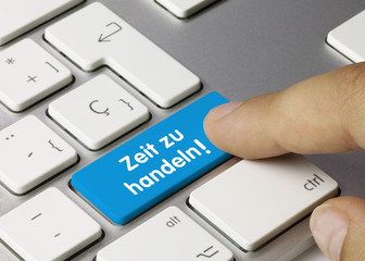 Zeit zu handeln! Tastatur Finger
