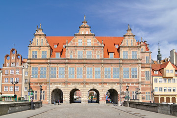 Fototapeta premium Green Gate in Gdańsk