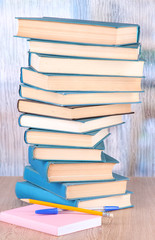 Spiral books on bright  background