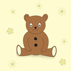 Brown vector teddy.