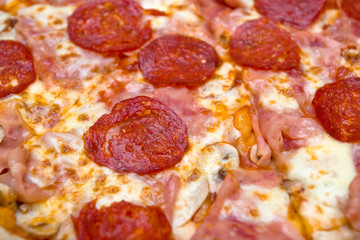 Pepperoni Pizza Close Up