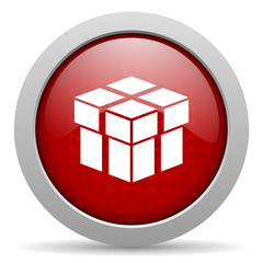 box red circle web glossy icon