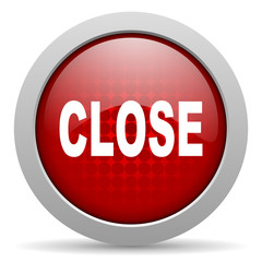 close red circle web glossy icon