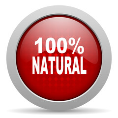 natural red circle web glossy icon