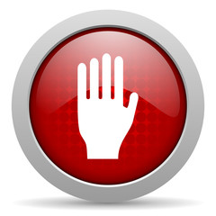 stop red circle web glossy icon