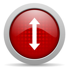 arrows red circle web glossy icon