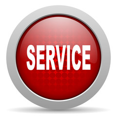 service red circle web glossy icon