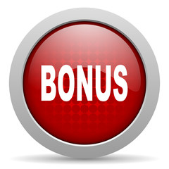 bonus red circle web glossy icon