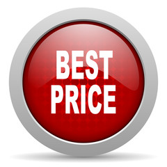 best price red circle web glossy icon