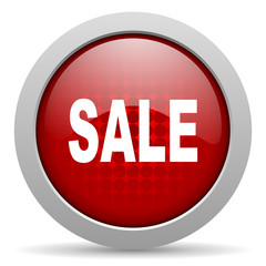 sale red circle web glossy icon
