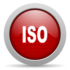 iso red circle web glossy icon