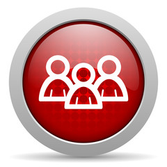 forum red circle web glossy icon