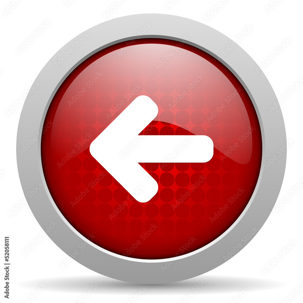 Aufkleber arrow red circle web glossy icon