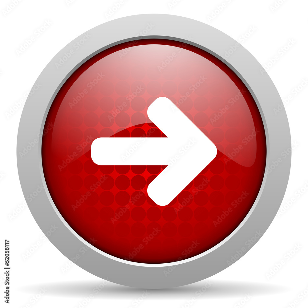 Aufkleber arrow red circle web glossy icon