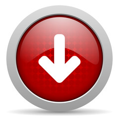 arrow red circle web glossy icon