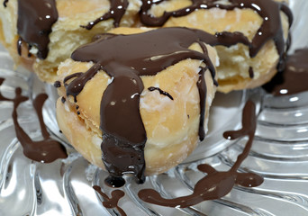 Sweet Pastry with Chocolate Icing