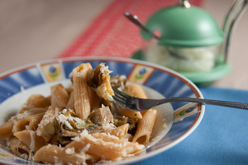 Penne con carciofi