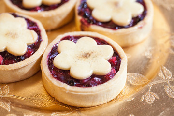 tasty tartlets with berry jam
