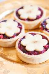 tasty tartlets with berry jam
