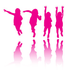 Little girl modeling or dancing