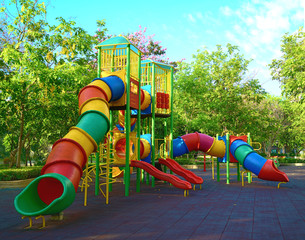Play equipment in the park