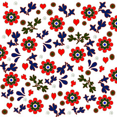 Illustration of ornamental flowers.