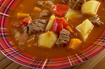 Traditional Bulgarian soup chorba.