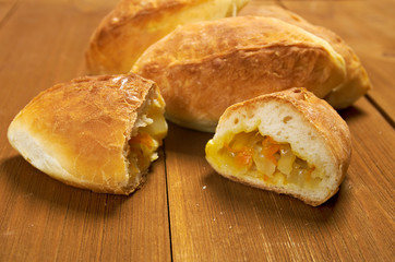 russia traditions pierog.Home cake