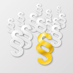 Weißfläche und Paragraphen