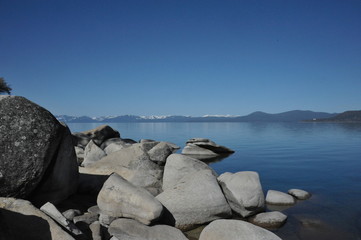 Lake Tahoe in the Sierra Nevada.