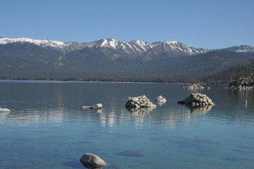 Lake Tahoe in the Sierra Nevada.