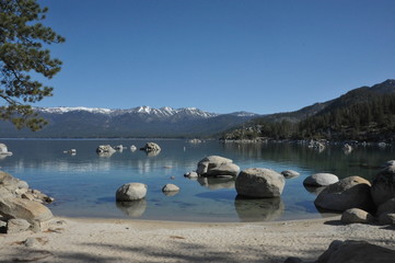 Lake Tahoe in the Sierra Nevada.