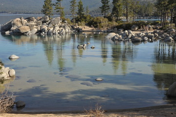Lake Tahoe in the Sierra Nevada.