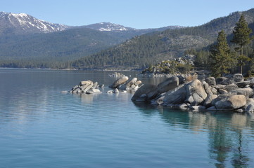 Lake Tahoe in the Sierra Nevada.
